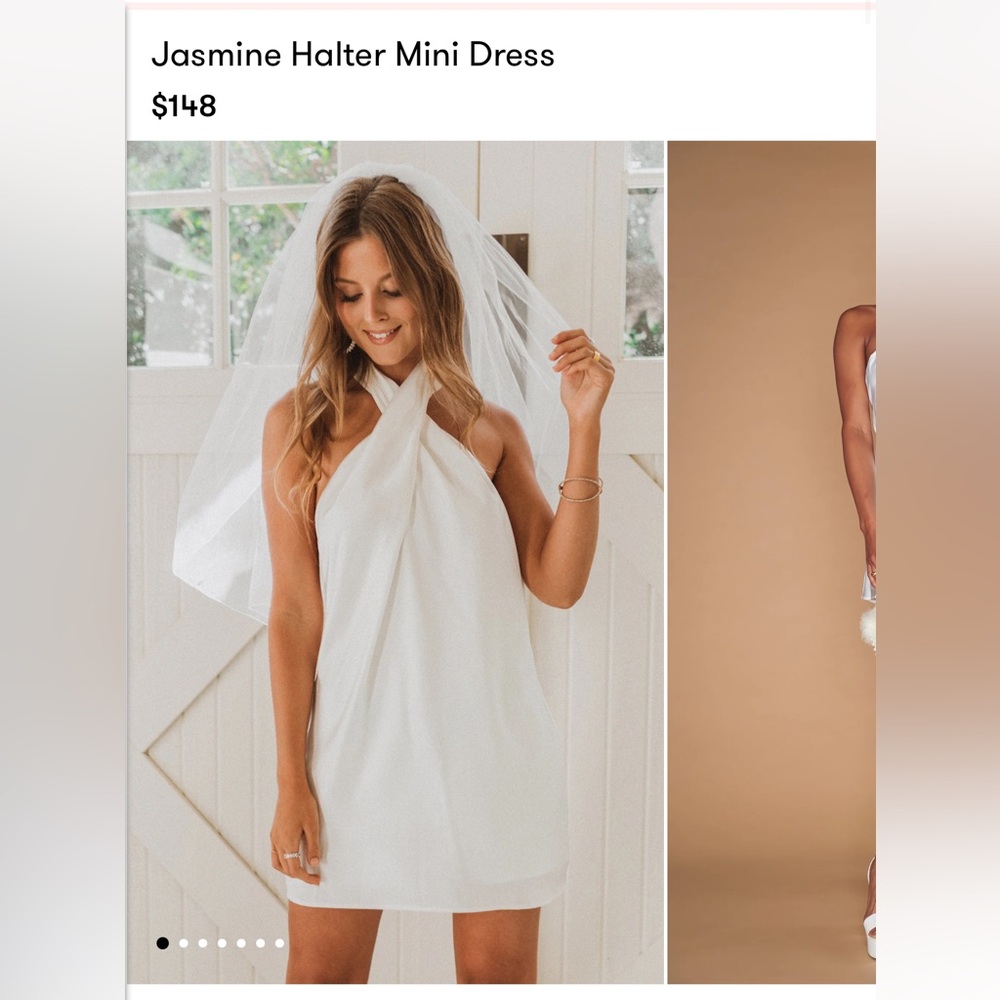 Show Me Your MuMu White Halter Dress